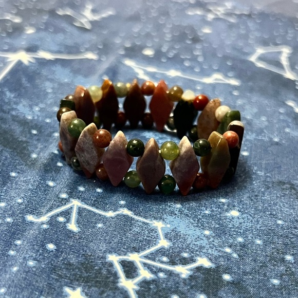 Handmade Colorful Agate Crystal Bracelet - Picture 3 of 3